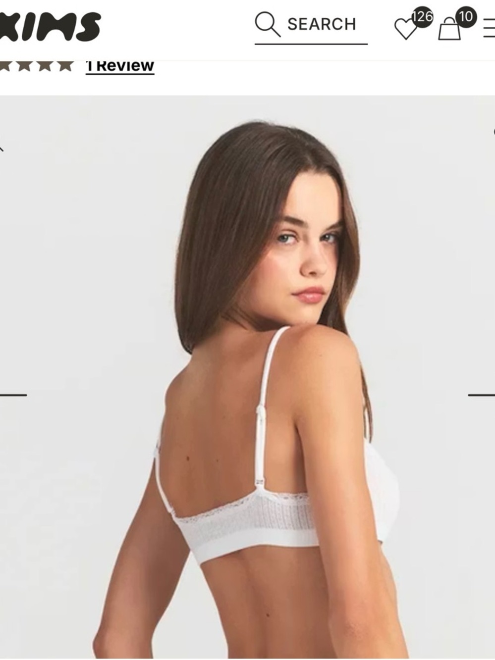 Skims
LIGHTWEIGHT COTTON LOGO PICOT SCOOP BRALETTE - Picture 2 of 4